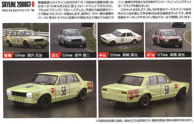 AOSHIMA プラモデル 1/24 日産 スカイライン 2000 GT-R PGC10 1970 JAF