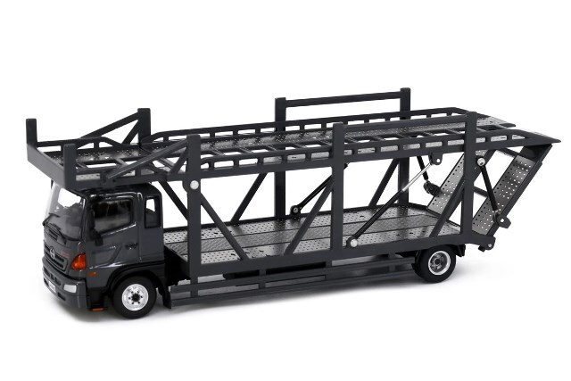 TINY 日野 レンジャー 500 カーキャリア 積載車　1/64 Tiny City Hino 500 (日野 レンジャー) カーキャリアー ブルー