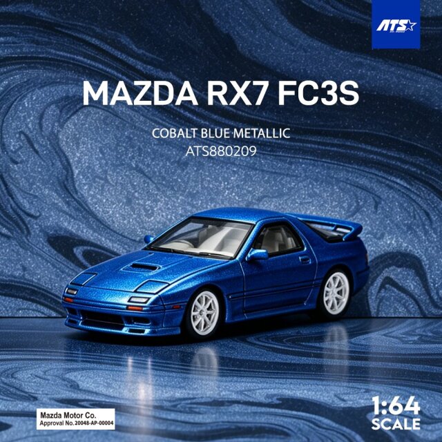☆予約品☆ ATS-MODELS 1/64 マツダ RX-7 FC3S コバルトブルーメタリック