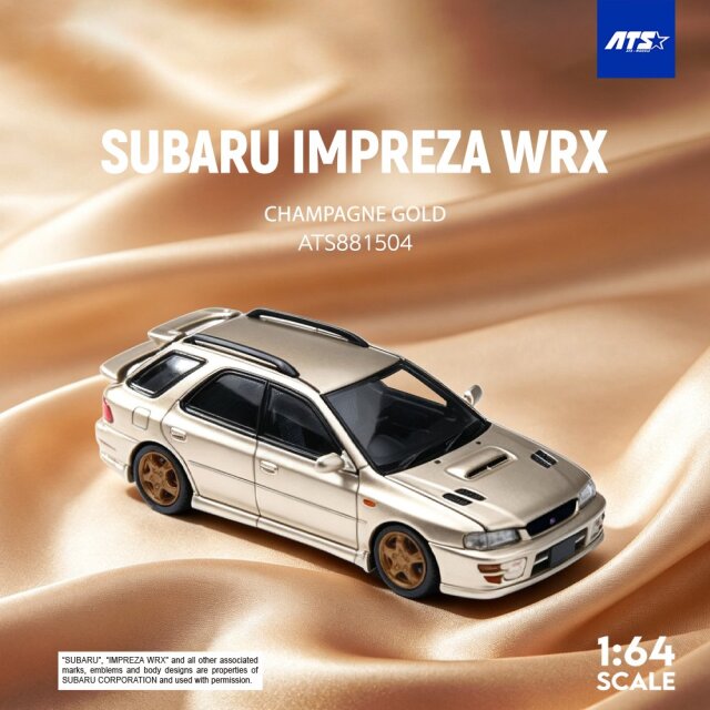 ☆予約品☆ ATS-MODELS 1/64 スバル インプレッサ WRX シャンパンゴールド