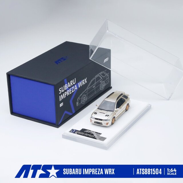 ☆予約品☆ ATS-MODELS 1/64 スバル インプレッサ WRX シャンパンゴールド