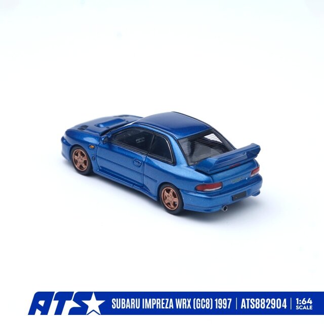☆予約品☆ ATS-MODELS 1/64 スバル インプレッサ WRX （GC8）1997 ブルー