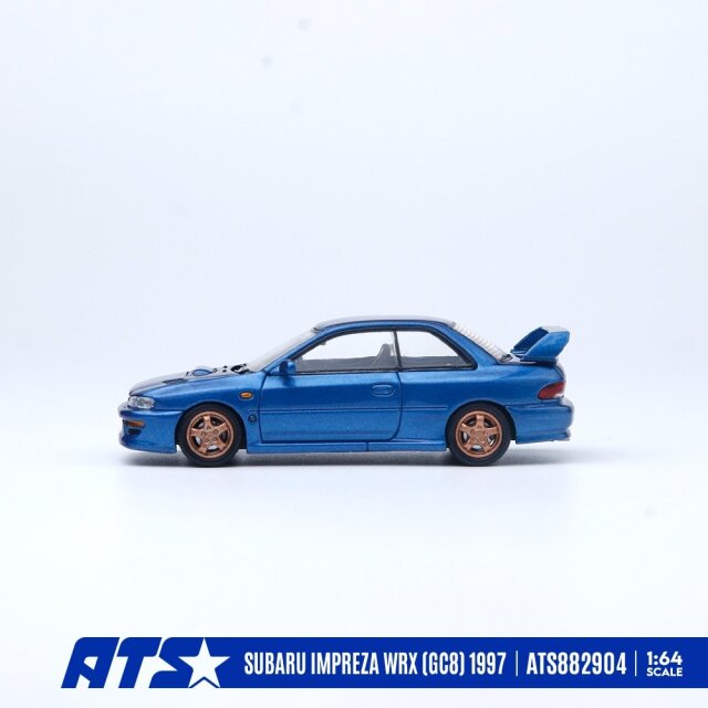 ☆予約品☆ ATS-MODELS 1/64 スバル インプレッサ WRX （GC8）1997 ブルー