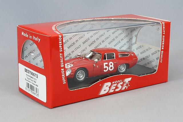 BEST 1/43 アルファロメオ TZ1 1964 タルガフローリオ 3位 #58 R 