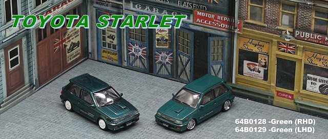 BM CREATIONS 1/64 トヨタ スターレット ターボ S 1988 EP71 グリーン