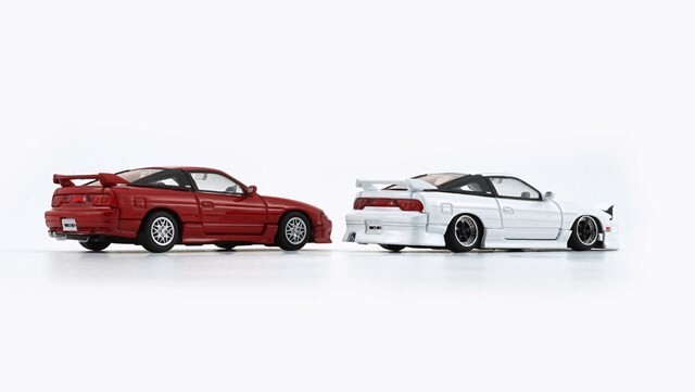 日産シルビア　ミニカー BM CREATIONS 1/64 日産 シルビア 180SX レッド 右ハンドル【再入荷】