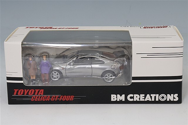 BM CREATIONS 1/64 トヨタ セリカ GT- 4 フィギュア付 シルバー 右ハンドル