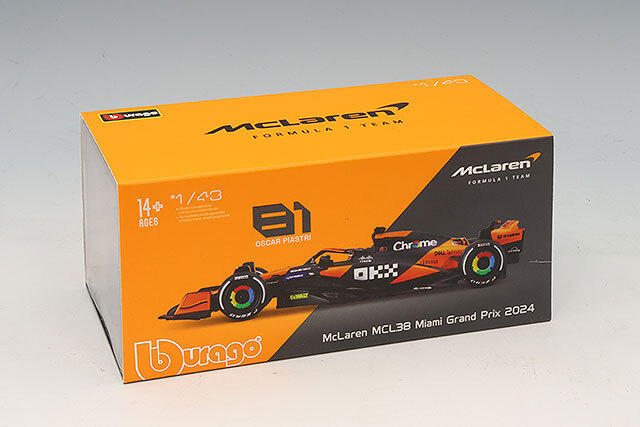 ブラゴ 1/43 マクラーレン F1 チーム MCL38 マイアミGP 2024 #81 O
