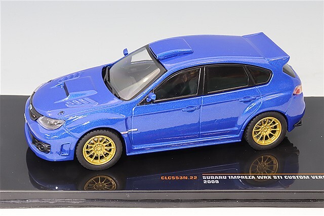 イクソ 1/43 スバル インプレッサ WRX Sti 2009 ブルー カスタム