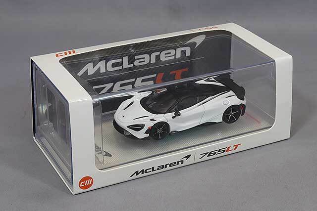 CMモデル 1/64 マクラーレン 765LT ホワイト/カーボンフード