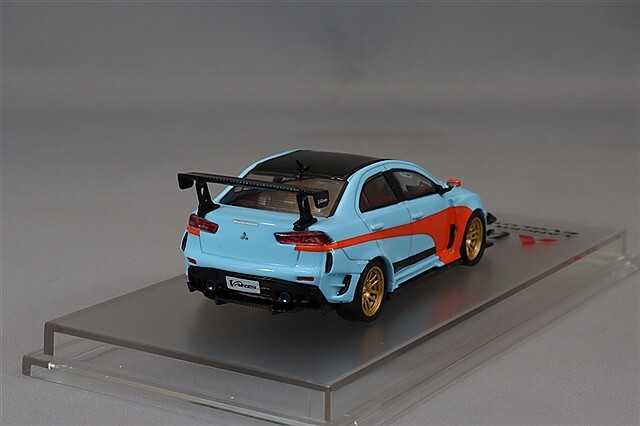 CMモデル 1/64 三菱 ランサー エボリューションX Varis オレンジ/ブルー