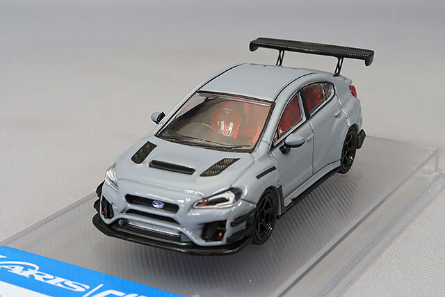 CMモデル 1/64 スバル バリス ワイドボディ STI グレー