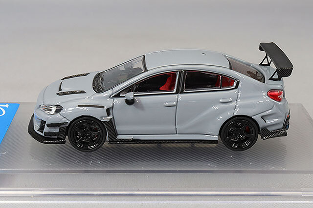 CMモデル 1/64 スバル バリス ワイドボディ STI グレー
