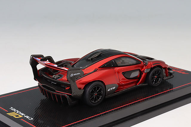 CMモデル 1/64 マクラーレン セナ GTR メタリックレッド