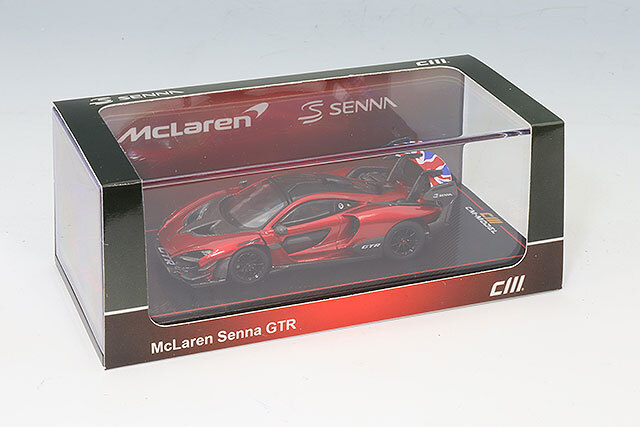 CMモデル 1/64 マクラーレン セナ GTR メタリックレッド