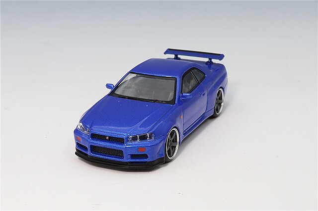 D MODEL 1/64 日産 スカイライン R34 GT-R ブルー