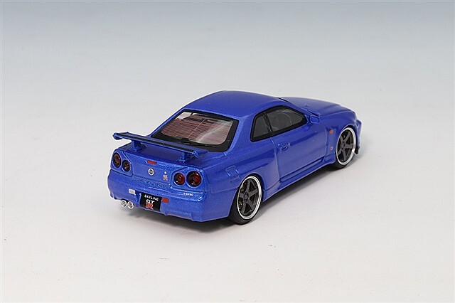 D MODEL 1/64 日産 スカイライン R34 GT-R ブルー