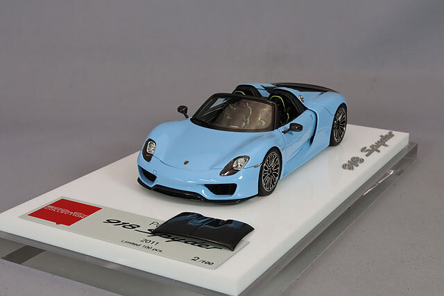 アイドロン 1/43 ポルシェ 918 スパイダー ガルフブルー (カーボン