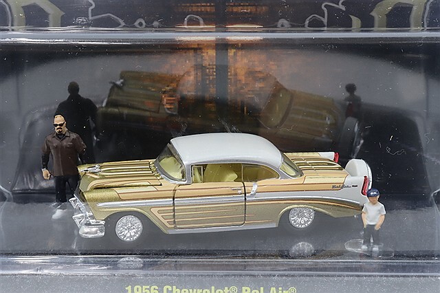M2マシーン ★チェイスカー ローライダー シボレー ベルエア ミニカー 新品a Mijo特注】 M2マシーン 1/64 1956 シボレー ベルエア ローライダー