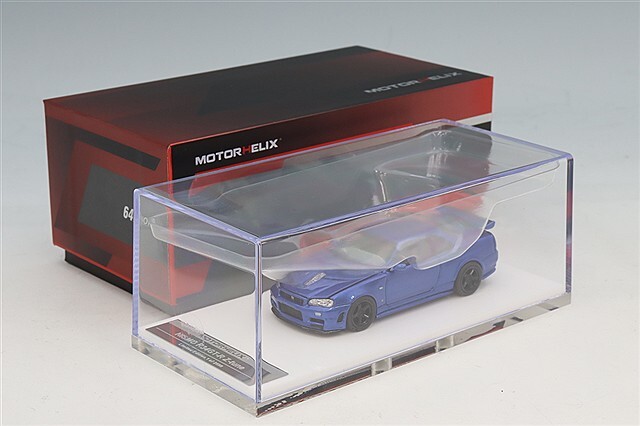 MOTORHELIX 1/64 ニスモ R34 GT-R Z-tune ベイサイドブルー