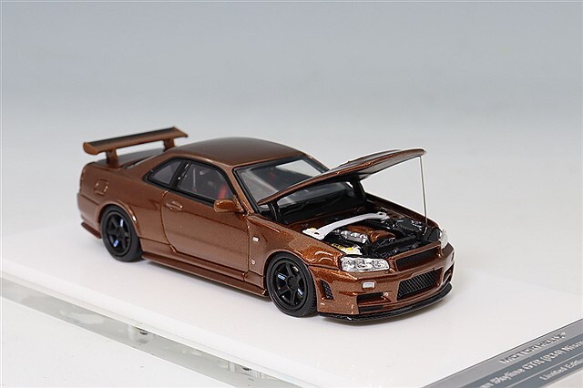 海外並行品 MOTORHELIX 1/64 日産 スカイライン GT-R (R34) メタリック