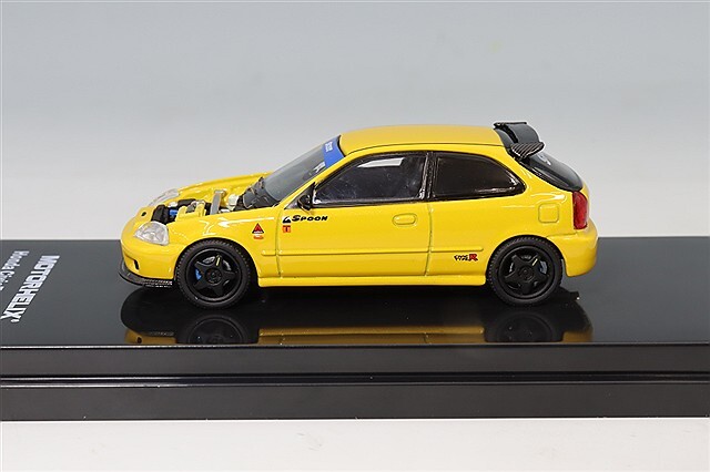 MOTORHELIX 1/64 ホンダ シビック タイプR (EK9) Spoon サンライトイエロー