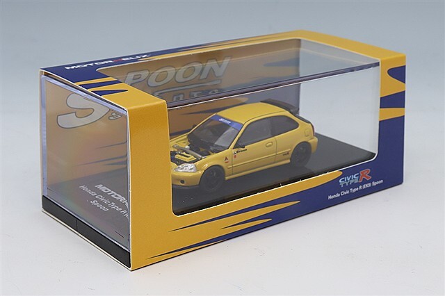 MOTORHELIX 1/64 ホンダ シビック タイプR (EK9) Spoon サンライトイエロー