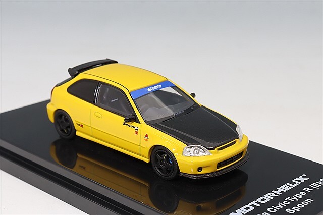 MOTORHELIX 1/64 ホンダ シビック タイプR (EK9) Spoon サンライトイエロー