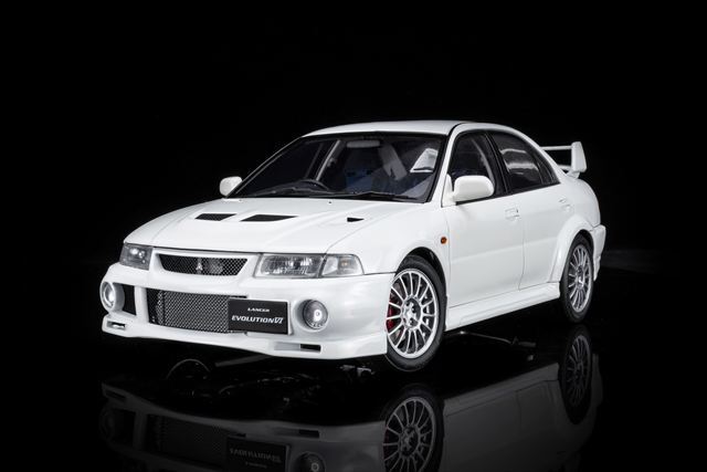 1/18ランサーエボリューション6TME ホワイト ☆予約品☆ MOTORHELIX 1/18 三菱 ランサー エボリューション VI GSR