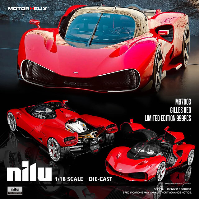 ☆予約品☆ MOTORHELIX 1/18 Nilu GILLES レッド