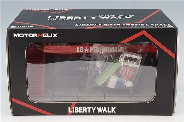 ★新■1/64【FACTORY　BUILDING　GARAGE】新品・未使用品 ☆予約品☆ MOTORHELIX 1/64 LBテーマガレージ レッド