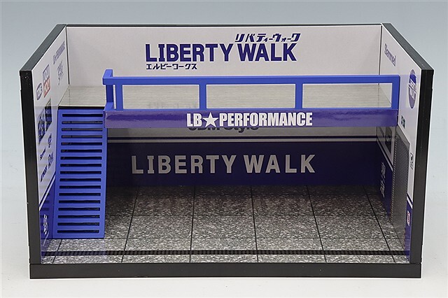 MOTORHELIX 1/64 LIBERTY WALK テーマガレージ ブルー