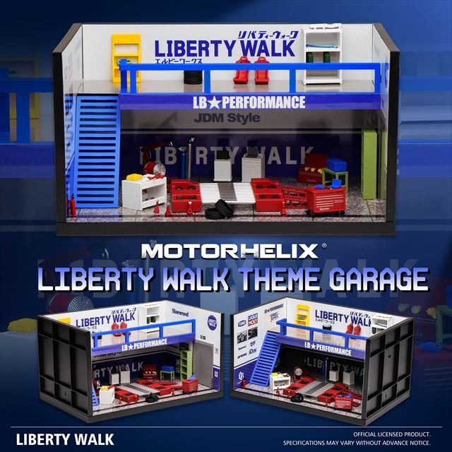 MOTORHELIX 1/64 LIBERTY WALK テーマガレージ ブルー