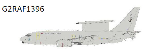 ☆予約品☆ ジェミニ200 1/200 E-7 イギリス空軍 WT001 メタル