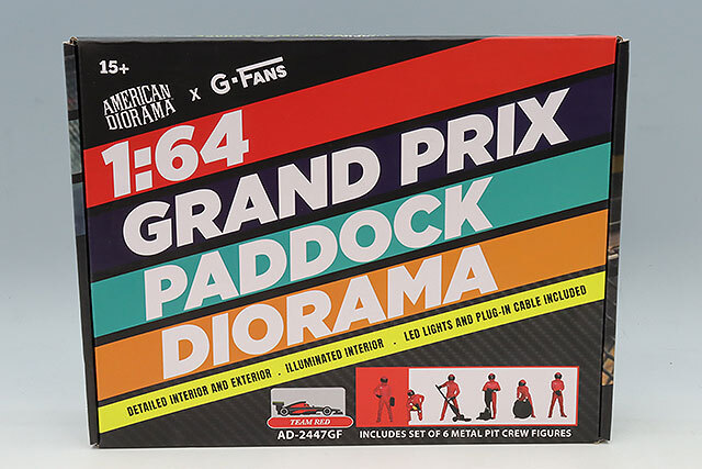 アメリカンジオラマ 1/64 グランプリ パドック ジオラマ チームレッド