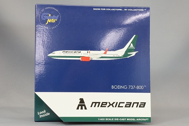 スポーツ PLANES ジェミニジェッツ 1/400 ボーイング 737-800W メキシカーナ航空 XA-ASM