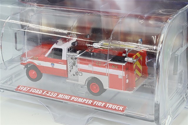 グリーンライト 1/64 1987 フォード F-350 ミニポンパー 消防車 FDNY
