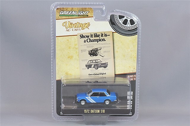 人気の 1972 1/64 グリーンライト ダットサン  ブルー 510 ウェア