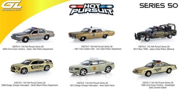☆予約品☆ グリーンライト 1/64 Hot Pursuit シリーズ 50 1BOX6台入