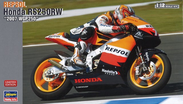 ハセガワ 1/12レプソルホンダRS250RW 2007完成品 ハセガワ 1/12 レプソル ホンダ RS250RW “2007 WGP250” スケール