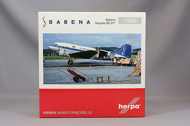 ヘルパ 1/200 ダグラス DC-3 サベナベルギー航空 OO-AWN
