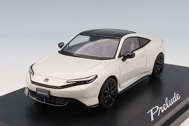 Honda Prelude ミニカー 1/43ホワイト ホビージャパン 1/43 ホンダ プレリュード 2025 ホワイト/ブラックルーフ