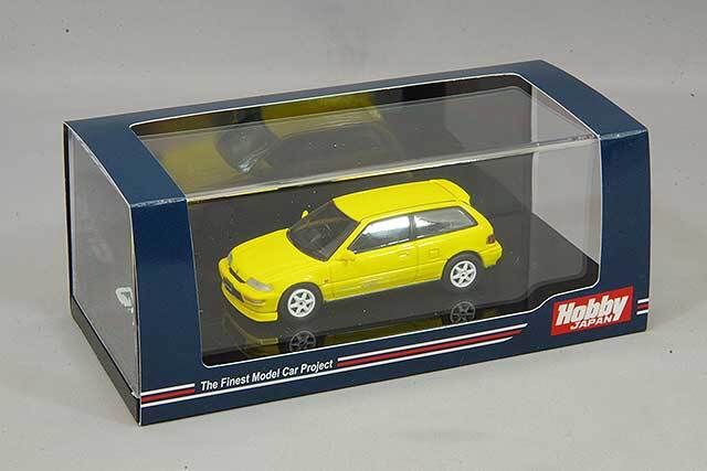 ホビージャパン 1/64 ホンダ シビック (EF9) SiR II カスタム イエロー