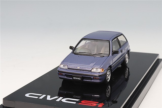 ホビージャパン 1/64 ホンダ シビック (AT) 後期型 ブルー