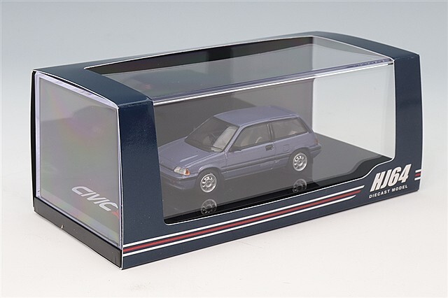 ホビージャパン 1/64 ホンダ シビック (AT) 後期型 ブルー