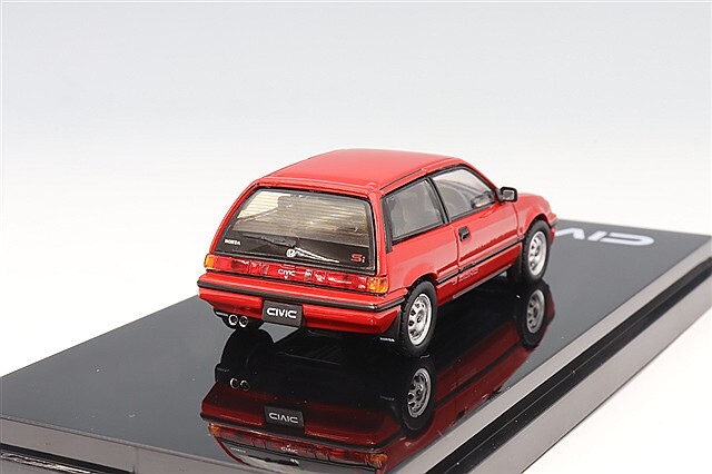 【ホビージャパン】50周年アニバーサリー 1/64スケール・ホンダシビック 2台 ホビージャパン 1/64 ホンダ シビック (AT) 後期型 レッド
