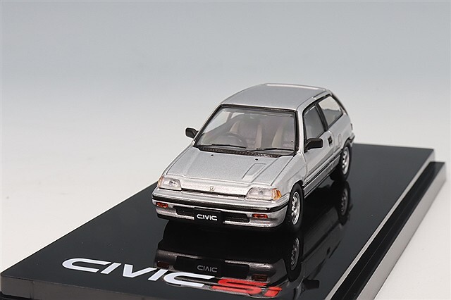 ホビージャパン 1/64 ホンダ シビック (AT) 後期型 シルバー