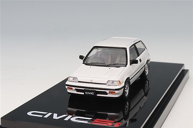ホビージャパン 1/64 ホンダ シビック (AT) 後期型 ホワイト