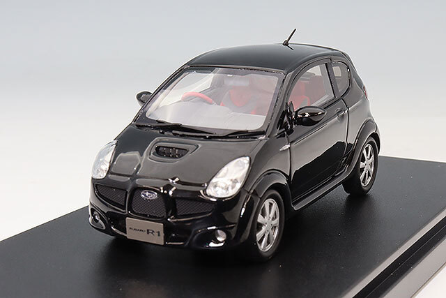 ハイストーリー 1/43 スバル R1 S (2005) オブシディアンブラックパール
