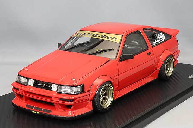 イグニッションモデル 1/18 RWB AE86 レッド/RSワタナベ15インチ 
